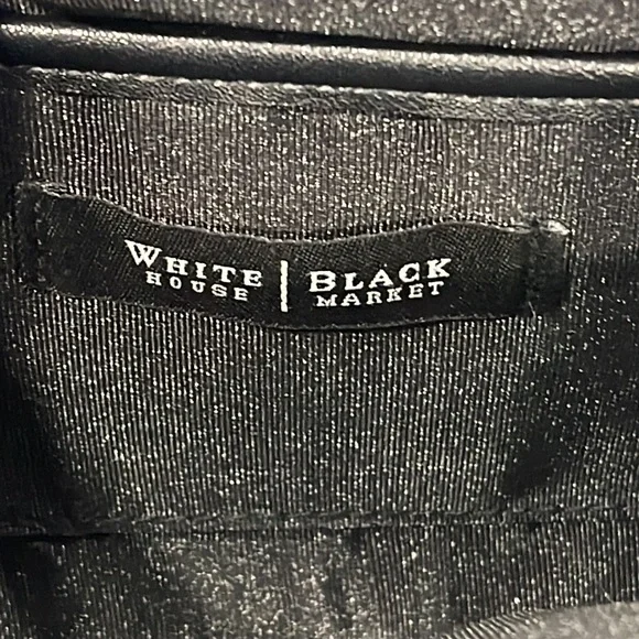 Excellent Condition WHBM Clutch/Shoulder Black Grommet Studded Bag - Picture 6 of 10